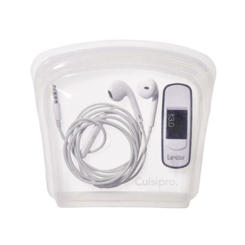 Cuisipro Silicone Seamless Reusable Bags (Clear, 5.25 x 4.75-inch, 2-Pack)