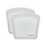Cuisipro Clear Silicone Pack-it Bags (5.25 x 4.75-inch, 6.75 fl oz, 4-Pack)