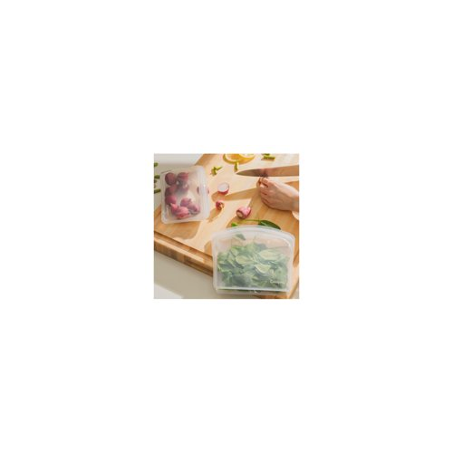 Cuisipro Silicone Seamless Reusable Bag (Clear, 8 x 7-Inch, 27 fl oz)