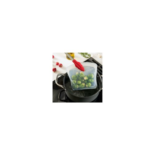 Cuisipro Silicone Seamless Reusable Bag (Clear, 8 x 7-Inch, 27 fl oz)