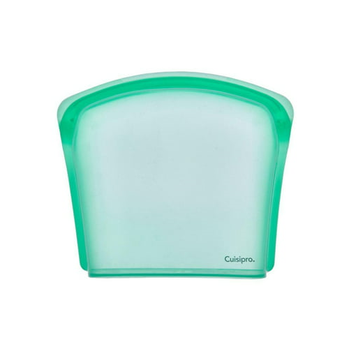 Cuisipro Silicone Seamless Reusable Bag (Green, 8 x 7-Inch, 27 fl oz)