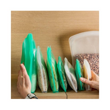Cuisipro Silicone Seamless Reusable Bag (Green, 8 x 7-Inch, 27 fl oz)