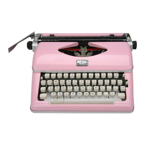 Royal Consumer Classic Retro Manual Typewriter (Pink)