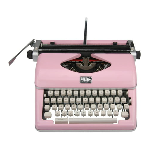 Royal Consumer Classic Retro Manual Typewriter (Pink)