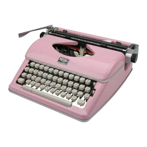 Royal Consumer Classic Retro Manual Typewriter (Pink) (Open Box)