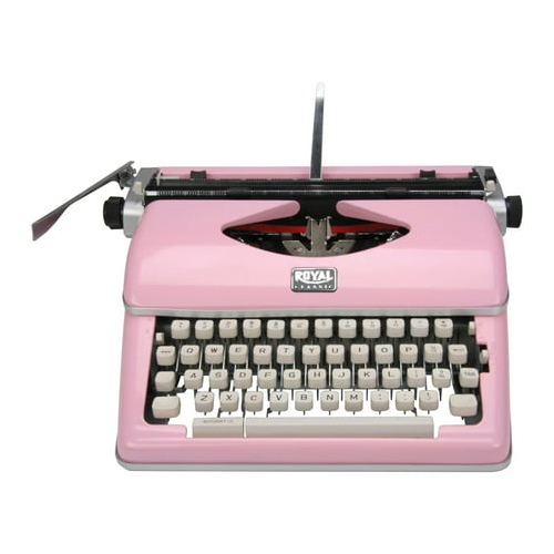 Royal Consumer Classic Retro Manual Typewriter (Pink) (Open Box)