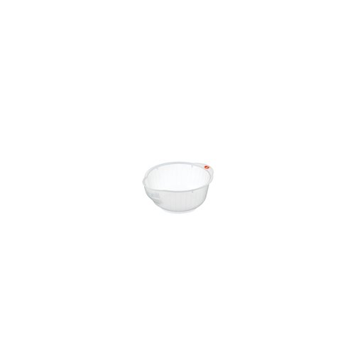 Inomata 9.5-inch Rice Washing Bowl with Side and Bottom Drainers (Clear)