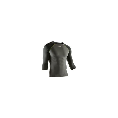 McDavid 3/4 Sleeve Recovery Max Shirt (Charcoal/Black/Bright Yellow - Small)