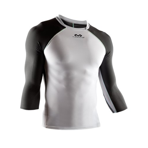 McDavid 3/4 Sleeve Recovery Max Shirt (White/Charcoal/Bright Teal - XL)
