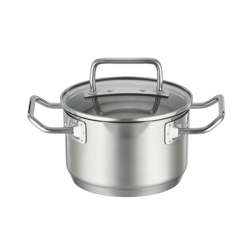 Rosle Expertiso Stainless Steel High Casserole Pot with Glass Lid (6.3-Inch)