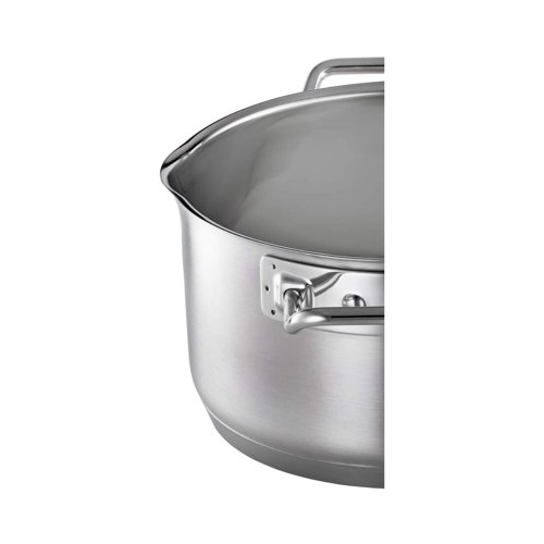 Rosle Expertiso Stainless Steel High Casserole Pot with Glass Lid (6.3-Inch)