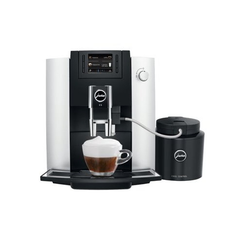 Jura E6 Automatic Espresso Machine with Programmable Coffee Strength (Platinum)