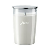 Jura E8 5th Gen Automatic Coffee Machine Piano Black with Milk Container Bundle