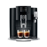 Jura E8 5th Gen Automatic Coffee Machine Piano Black with Milk Container Bundle