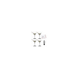 Riedel Vinum Martini Glasses (Set of 4) with Wine Pourer and Polishing Cloth