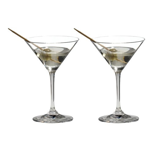 Riedel Vinum Martini Glasses (Set of 4) with Wine Pourer and Polishing Cloth