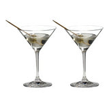 Riedel Vinum Martini Glasses (Set of 4) with Wine Pourer and Polishing Cloth