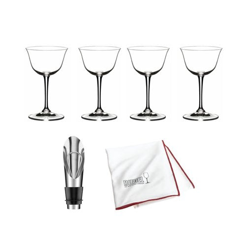 Riedel Drink Specific Glassware Sour Cocktail Glass, Set of 4 with Accessories