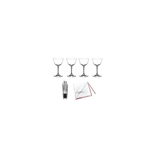 Riedel Drink Specific Glassware Sour Cocktail Glass, Set of 4 with Accessories