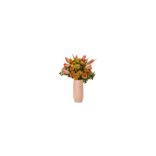 Amaranth 10-Inch Floral Care Shock Resistant Smarter Vase (Blush Pink)