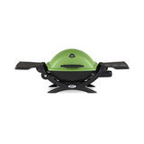Weber Q 1200 Liquid Propane Grill (Green) with Grill Cover