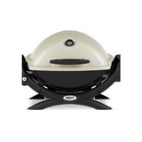 Weber Q1200 Liquid Propane Grill (Titanium) Starter Bundle