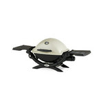 Weber Q1200 Liquid Propane Grill (Titanium) with Grill Cover