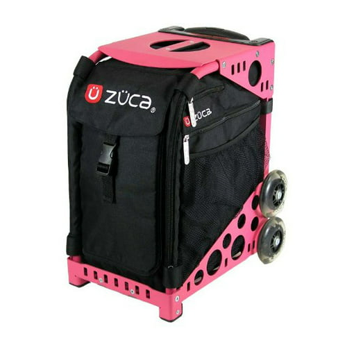 Zuca Obsidian Black Sport Insert Bag & Pink Frame