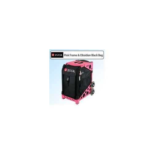 Zuca Obsidian Black Sport Insert Bag & Pink Frame