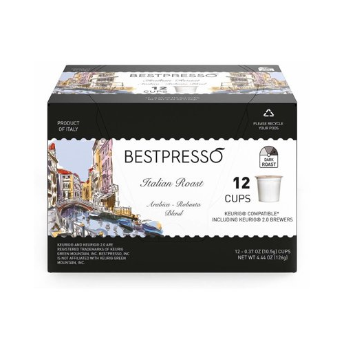 Bestpresso Coffee 12-Count Italian Roast Single Serve K-Cup