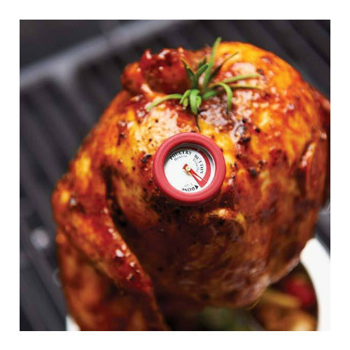 Broil King 61138 4.75-inch Mini Thermometers (Black and Burgundy, 4-Pack)