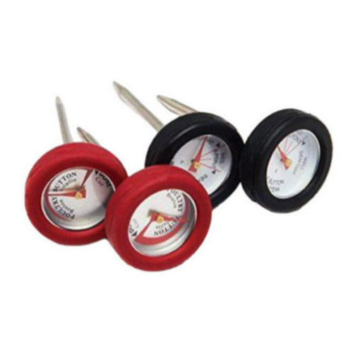 Broil King 61138 4.75-inch Mini Thermometers (Black and Burgundy, 4-Pack)