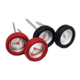 Broil King 61138 4.75-inch Mini Thermometers (Black and Burgundy, 4-Pack)