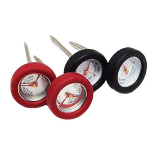 Broil King 61138 4.75-inch Mini Thermometers (Black and Burgundy, 4-Pack)