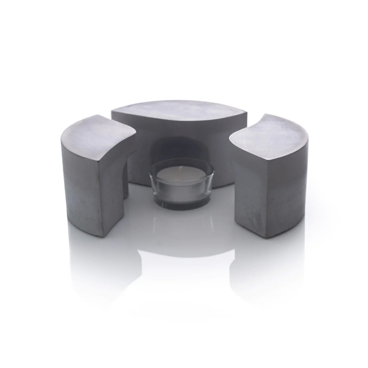 IntoConcrete Candle Solitaire, Holder, Aroma Light, and Tea Warmer (4-packs)