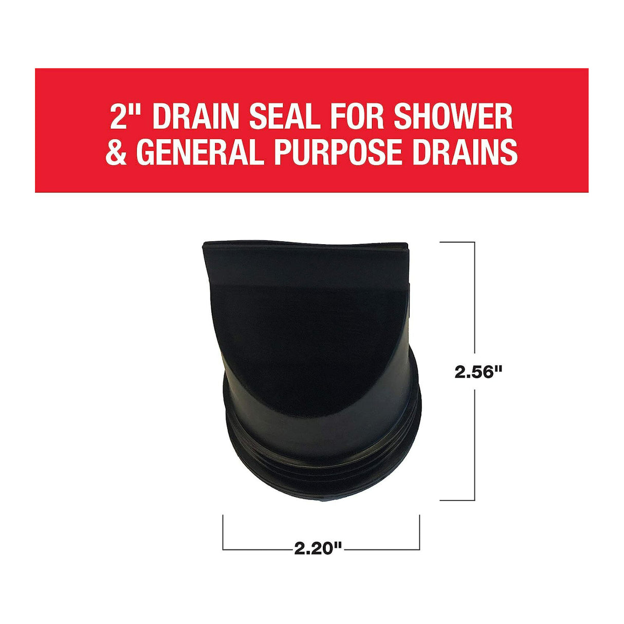 Oatey 43745 Seal for 2-Inch Shower and Floor Drain with Easy Installation(Black)