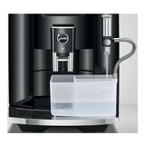Jura E8 5th Gen Automatic Coffee Machine Piano Black with Milk Container Bundle