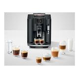 Jura E8 5th Gen Automatic Coffee Machine Piano Black with Milk Container Bundle