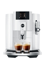 Jura E8 Automatic Espresso Machine (Piano White) w/ Milk Container and Filter
