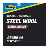 Homax Rhodes American Grade 4 Extra Coarse Heavy-Duty Steel Wool Pad (12-Pack)