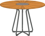 Houe CIRCLE Dining Table with Bamboo Lamellas (Gray Aluminum Legs,Granite Stone)