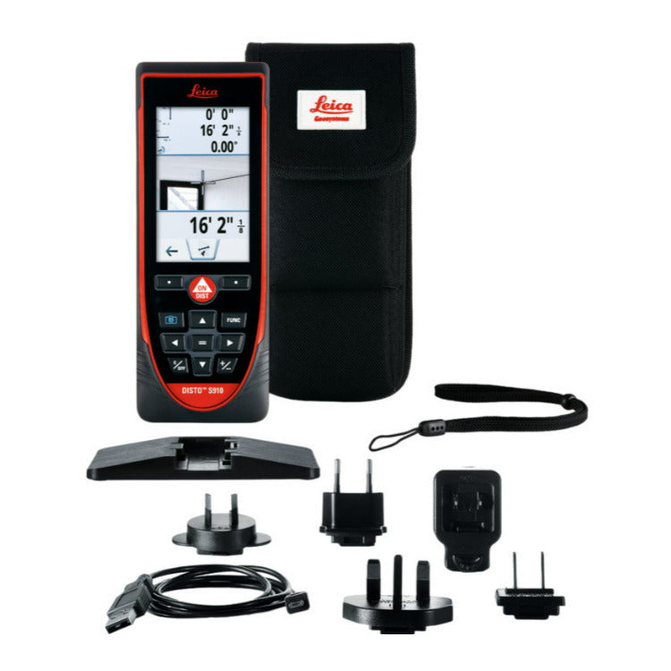 Leica Geosystems DISTO S910 P2P-Pack Smart Base CAD Export Laser Distance Meter