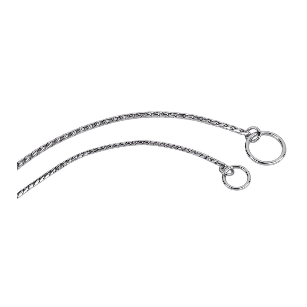 Guardian Gear 18-Inch X-Fine Snake-Chain Dog Collar with Slip-On Closure(Chrome)