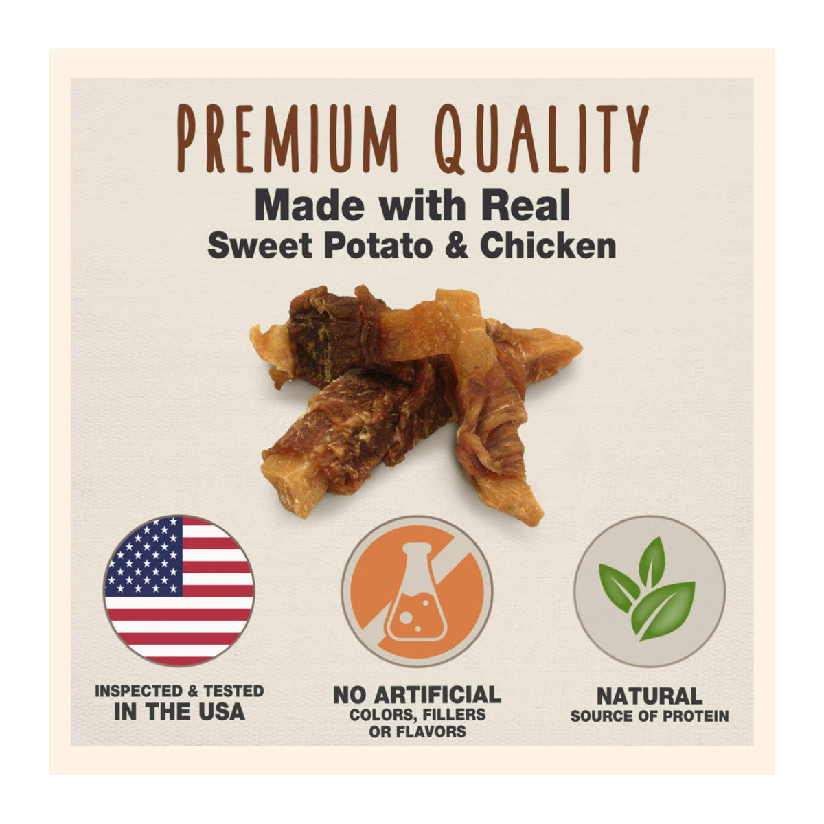 Cadet Gourmet Chicken-Wrapped Sweet Potato 14 oz High-Protein Premium Dog Treats