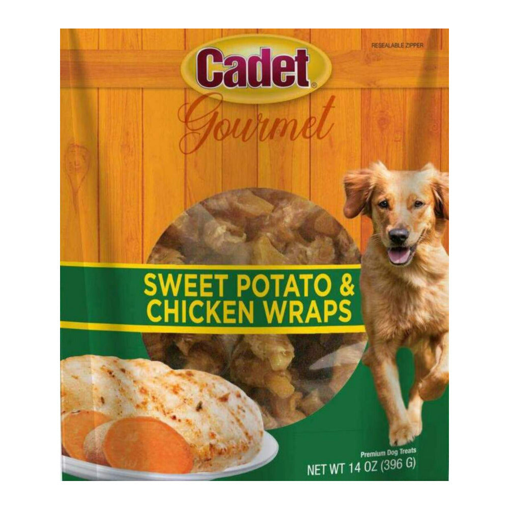 Cadet Gourmet Chicken-Wrapped Sweet Potato 14 oz High-Protein Premium Dog Treats