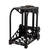 Zuca Sport Stealth Insert Bag (Black) and Black Frame with Flashing Wheels