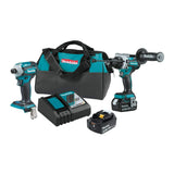 Makita 18V LXT Lithium-Ion 5.0Ah Brushless Cordless 2-Piece Combo Kit