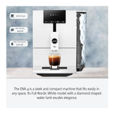 Jura ENA 4 Espresso Machine (Nordic White) with Water Filter, Cleaning Tablets and Whole Bean Coffee