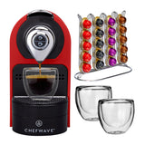 ChefWave Kava Espresso Machine - Premium Coffee Maker w/Coffee Capsules 30-Pack