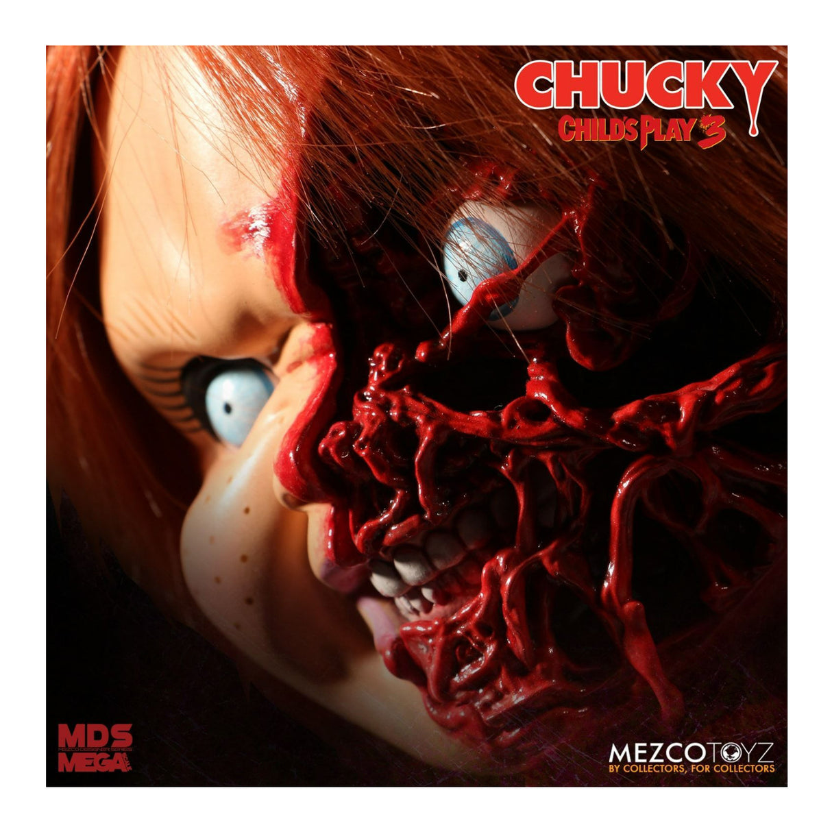 Mezco Toyz Child's Play 3 Talking Pizza Face Chucky 15-Inch Action Figure